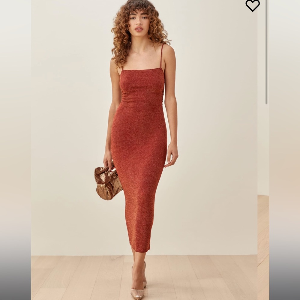 NWT Reformation Breslin Dress in Cinnamon